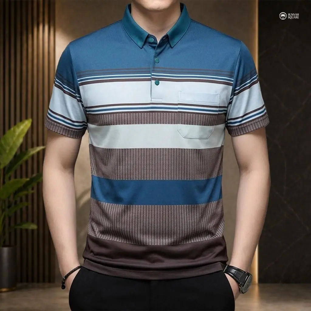 Premium China Stripe Polo